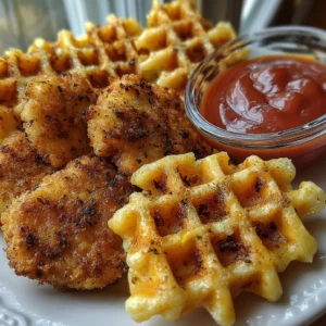 Chick-fil-A Waffle Fries and Chicken Nugget served golden and crispy