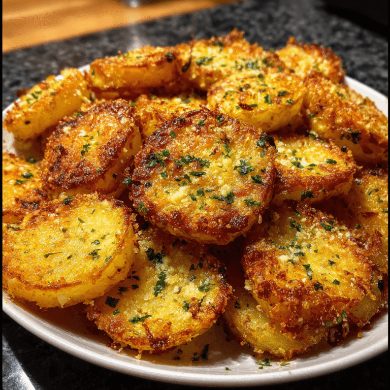 Crispy Parmesan Potatoes with golden roasted edges and melted parmesan crust