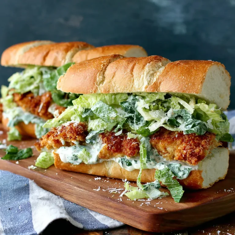 Garlic Butter Chicken Caesar Sandwiches with crisp lettuce and parmesan