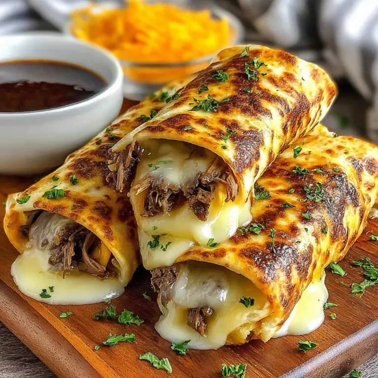 french dip tortilla roll ups with roast beef and cheese