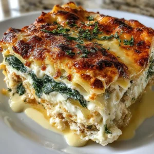 creamy white keto lasagna with chicken and melted cheese