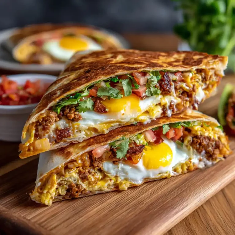 Crunchwrap Breakfast crispy tortilla filled with eggs cheese and hash browns