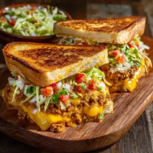 Mexican Chopped Cheese Sandwich with beef cheese lettuce and tomato in toasted bread