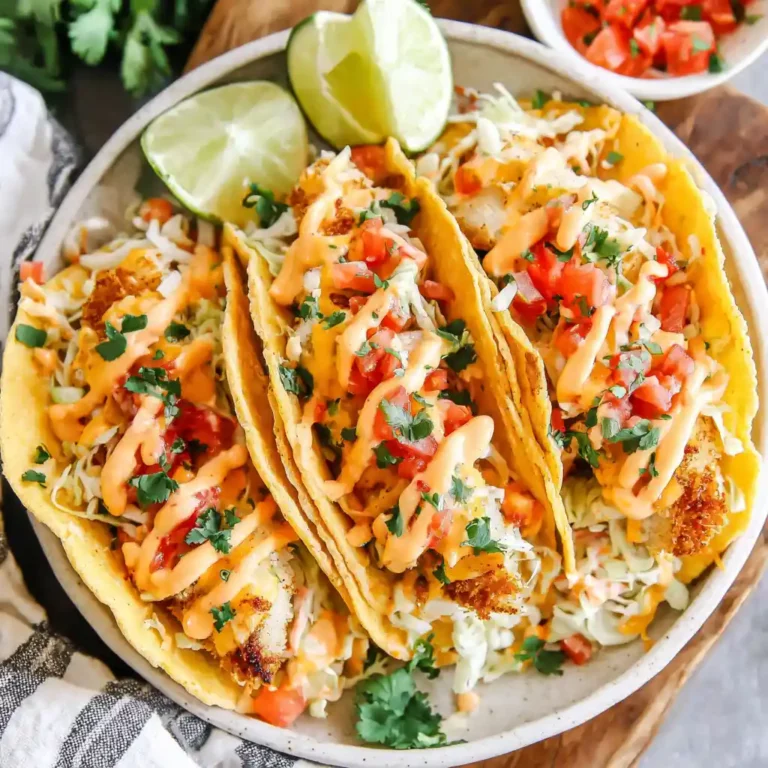 Best Fish Tacos with cabbage and sauce