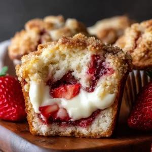 strawberry cream cheese muffins soft and fluffy