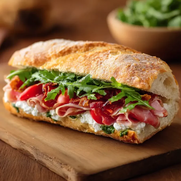 Ciabatta Bread Sandwich with chicken cheese lettuce tomato and garlic mayo