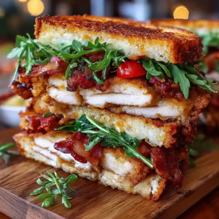 Crispy Grilled Club Sandwich with chicken bacon cheese lettuce and tomato