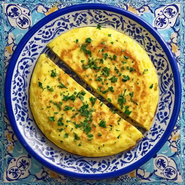 Egg Tortilla filled with fluffy eggs cheese and vegetables