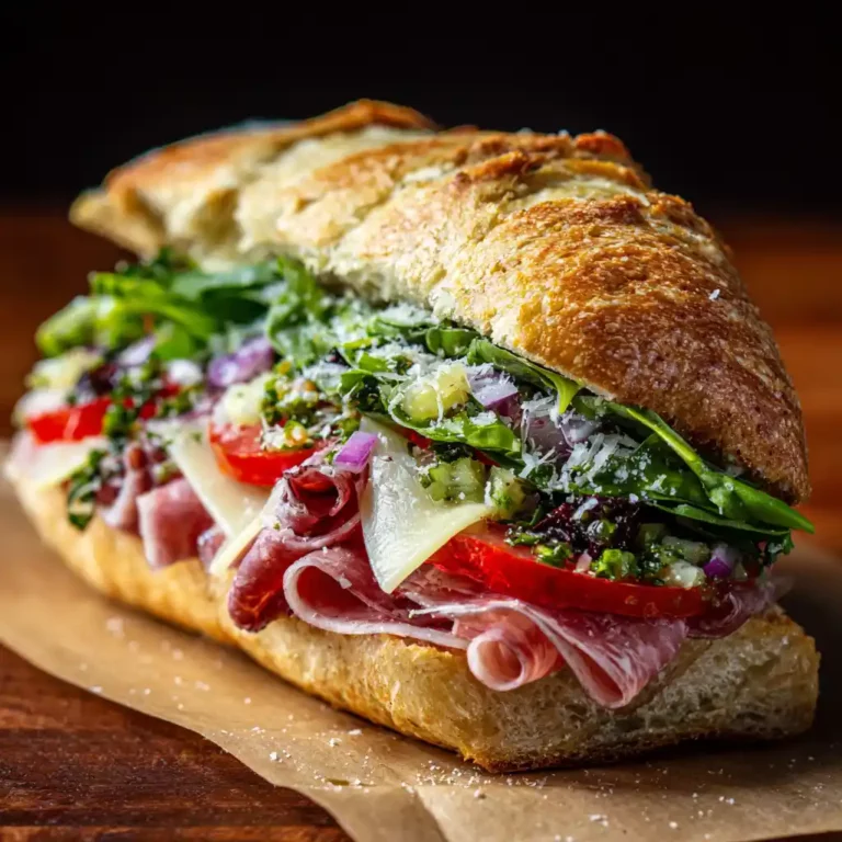 Italian Grinder Salad Sandwich with deli meats provolone and creamy chopped lettuce salad