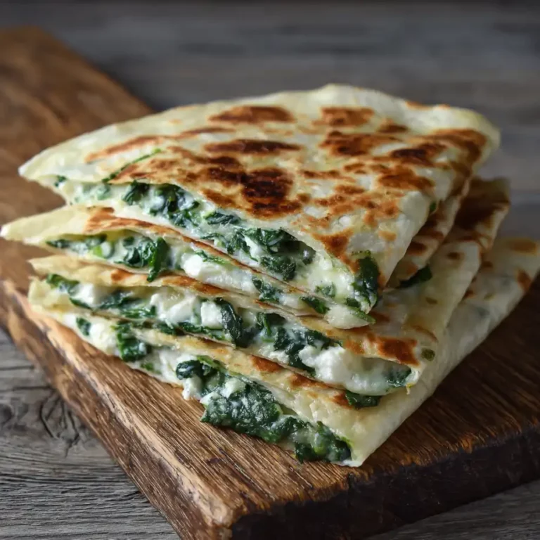 Spinach Feta Quesadillas with crispy tortillas spinach feta and melted cheese
