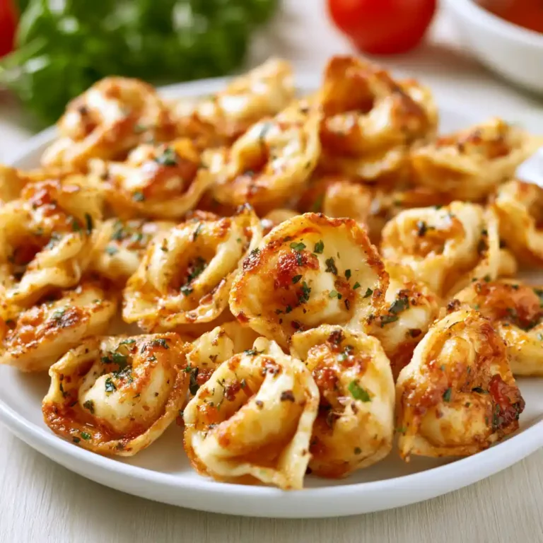 Tasty Tortellini Party Snacks on skewers with cheese tortellini, salami, mozzarella balls, and cherry tomatoes